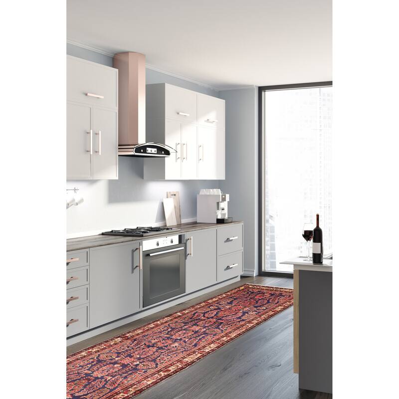 ECARPETGALLERY Hand-knotted Anadol Navy Wool Rug - 3'1 x 13'5