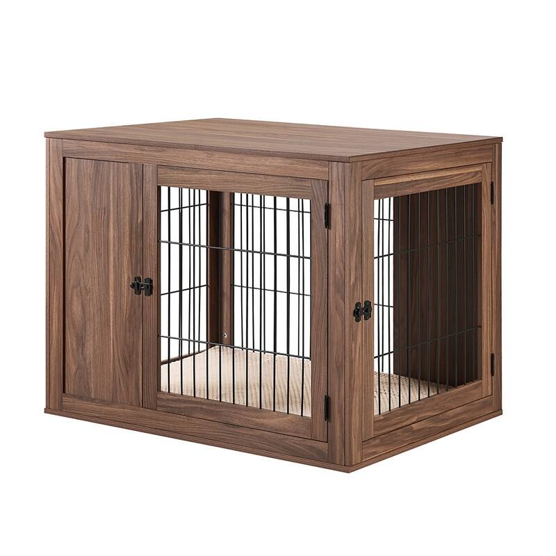 Unipaws Dog Crate End Table with Cushion Indoor Use