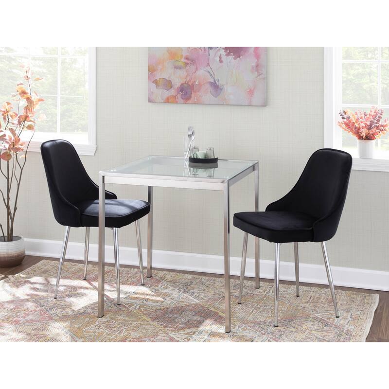 Silver Orchid Naldi Contemporary-Glam Velvet Dining Chair (Set of 2)