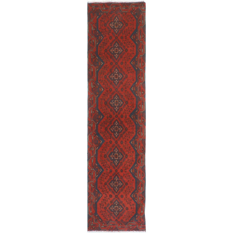 Khal Mohammadi Sharlene Red/Navy Runner - 2'5" x 9'4"