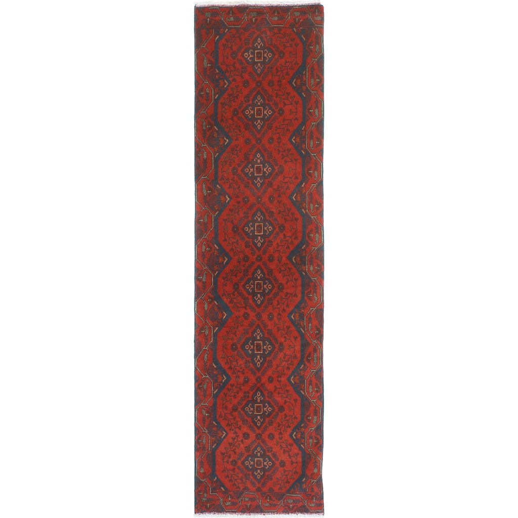 Khal Mohammadi Sharlene Red/Navy Runner - 2'5" x 9'4"