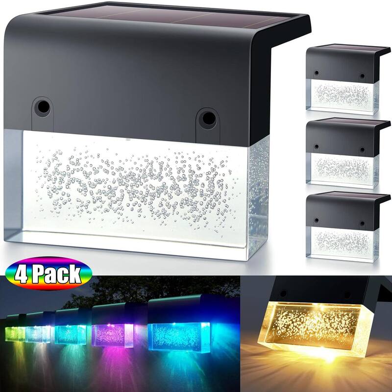 Solar Deck Lights Outdoor,2 Lighting Modes