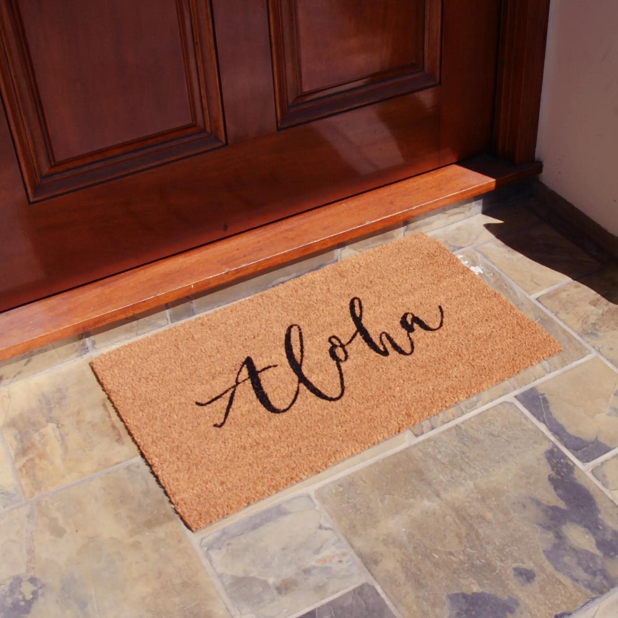 Coir Door Mat Entry Doormat Aloha 