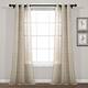 Lush Decor Farmhouse Textured Grommet Sheer Window Curtain Panel Pair - 108" x 38" - Neutral