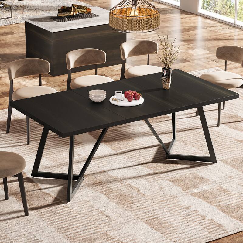 70.86-Inch Extra Long Rectangular Dining Kitchen Table for 6-8