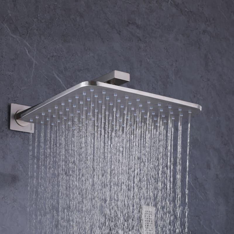 Thermostatic Shower System With Rough-in Valve Bathroom Shower Faucet With Hand Shower And Body Jet Rain 10 Inch Shower Head Set
