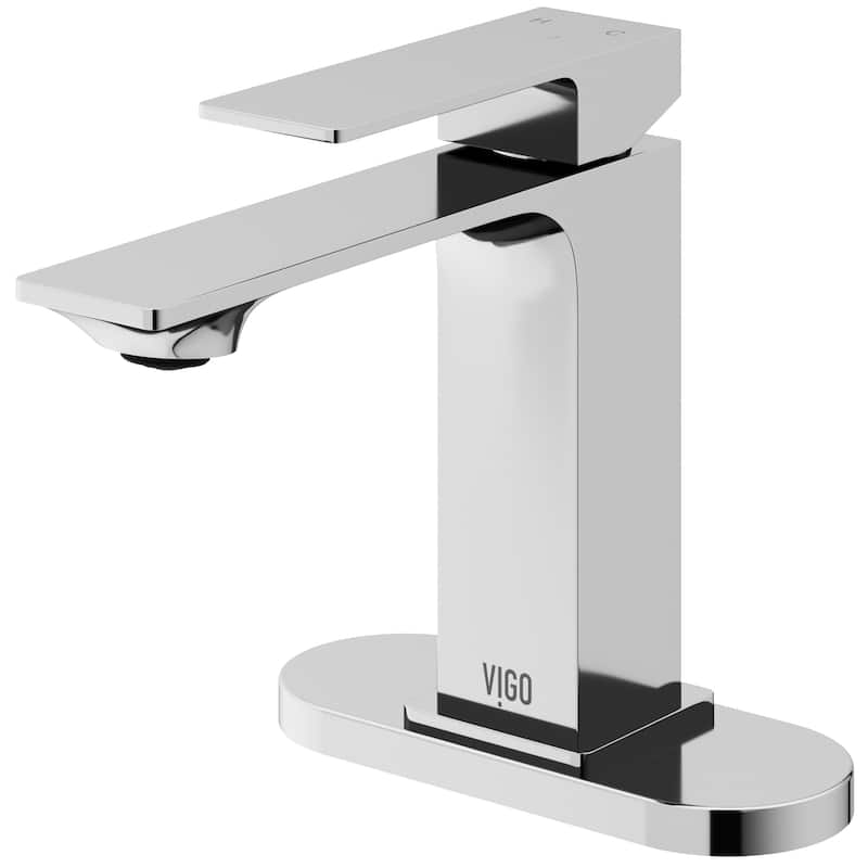 VIGO Dunn 6" H Single Handle Single Hole Bathroom Faucet