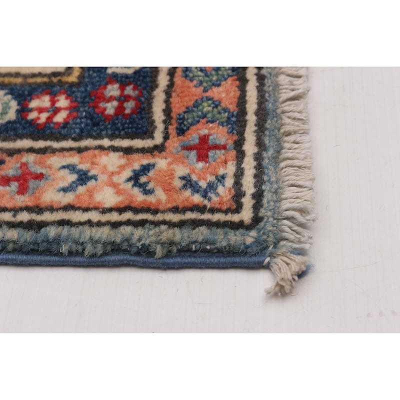 ECARPETGALLERY Hand-knotted Uzbek Ghazni Blue Wool Rug - 4'11 x 7'3