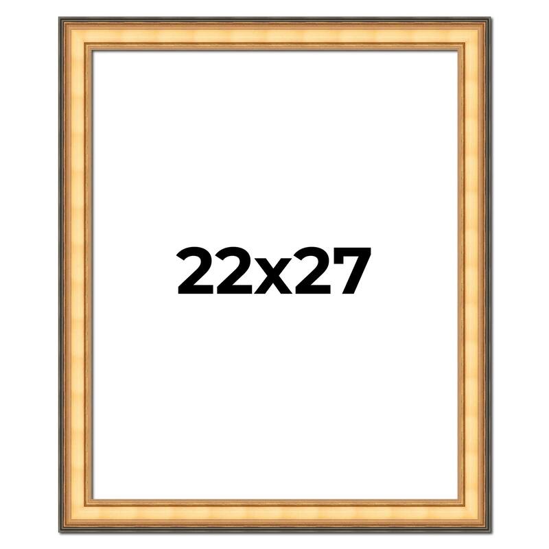22x27 Frame Gold Plein Aire Solid Wood Picture Frame Width 2 Inches |