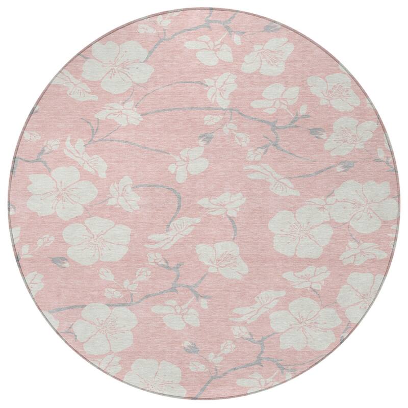 HomeRoots Floral Transitional Rectangle Outdoor Rug