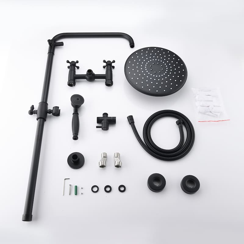 CLihome 8 Inch Matte Black Rain Shower System