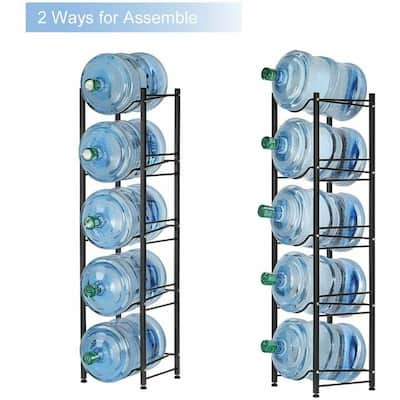 5 Gallon Water Jug Holder Water Bottle Storage Rack, 5 Tiers