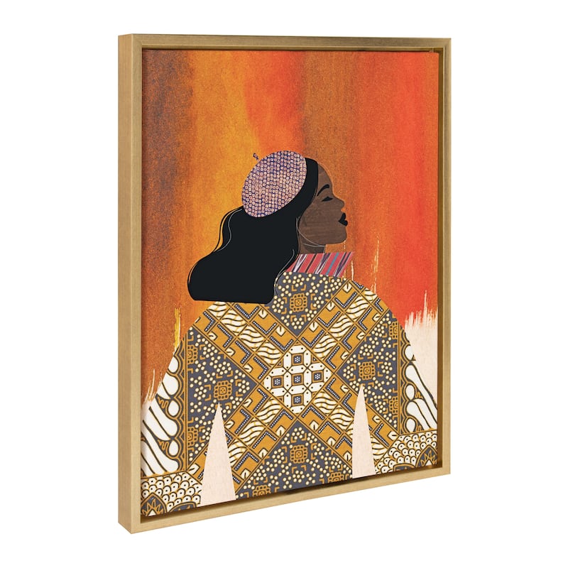 Kate and Laurel Sylvie Girlie Girl Framed Canvas by Nikki Chu