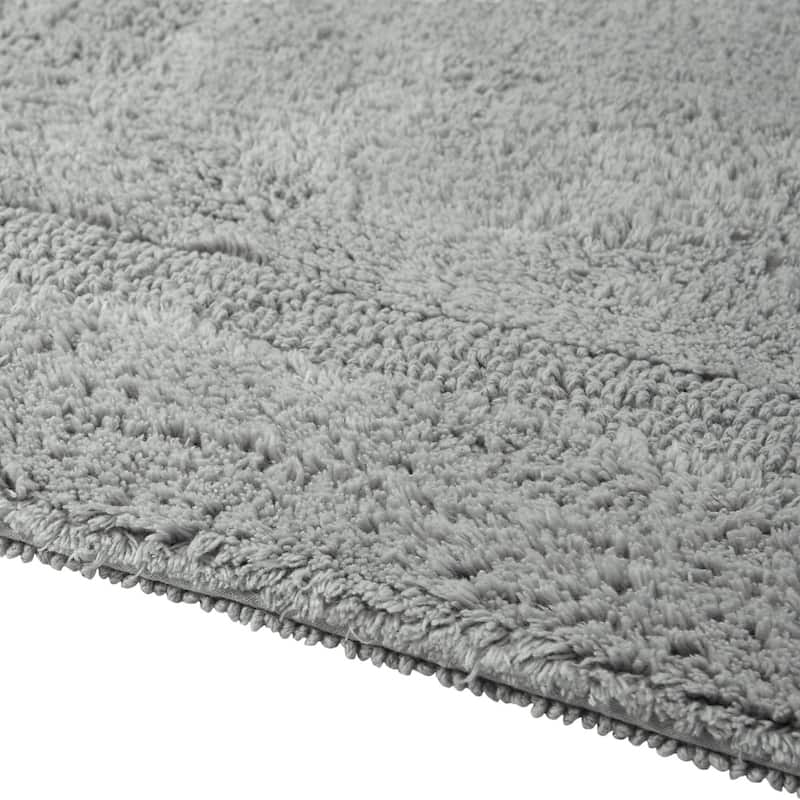 Better Trends Bath Rugs 100% Cotton Reversible Highly Water Absorbent Bathroom Rug for Shower, Sink, Bath Mats - Lux Collection