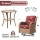 preview thumbnail 11 of 110, Pocassy 3-Piece Outdoor Swivel Bistro Set, Wicker Rocking Chairs