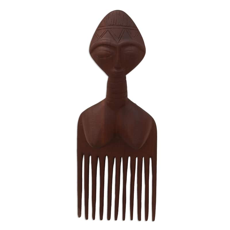 Novica Handmade Dodzi Mahogany Wood Wall Art