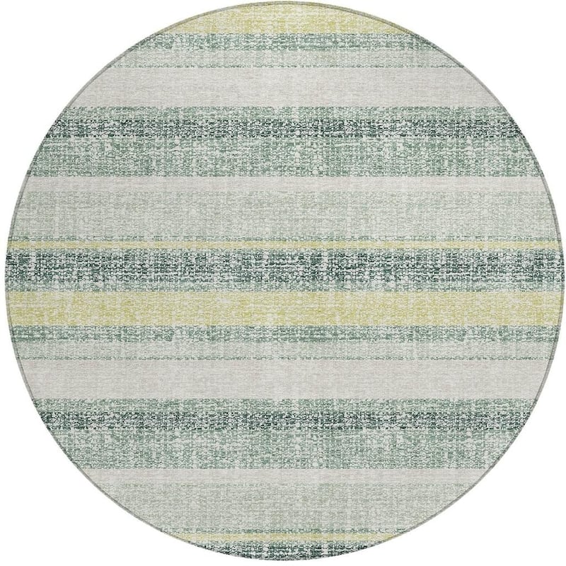 HomeRoots Striped Transitional Rectangle Outdoor Rug