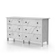 preview thumbnail 14 of 19, DH BASIC Transitional 53-inch Wide 6-Drawer Neutral Youth Dresser by Denhour