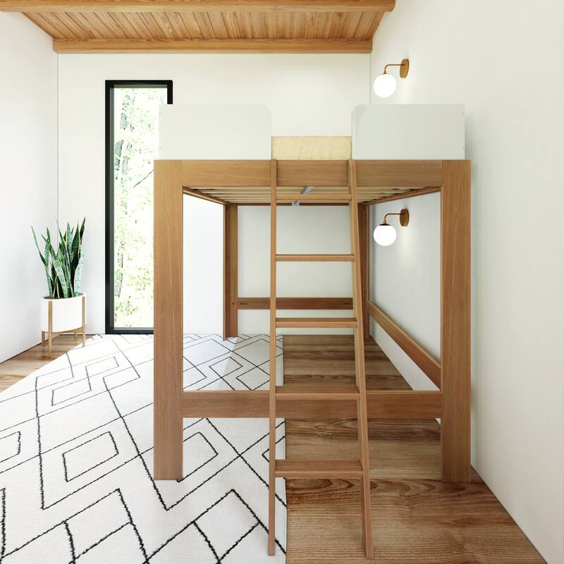 Max and Lily Mid-Century Modern Full-Size High Loft Bed