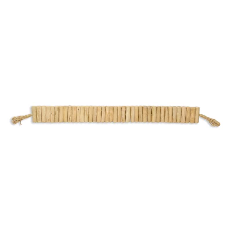 HomeRoots 40" Brown Wood Rods And Rope Decorative Tassel - 3.25' X '40' X '1