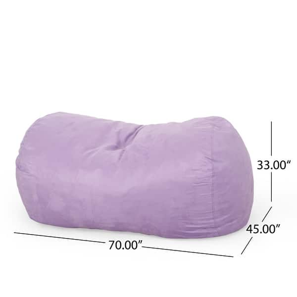 dimension image slide 0 of 4, Asher Traditional 6.5-foot Suede Bean Bag Chair by Christopher Knight Home