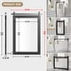 preview thumbnail 15 of 96, Modern Wall Mirrors, Rectangular Mirror with Wood Framed, Bathroom Mirror Barn Mirror Barn Door Mirror with Multi Size