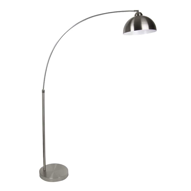 Strick & Bolton Arne Arch 68.5" Metal Floor Lamp - Brushed Nickel