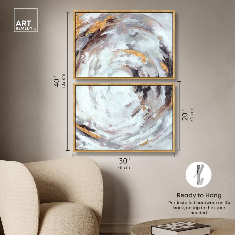 Cyclone Art Canvas Set of 2 by Art Remedy