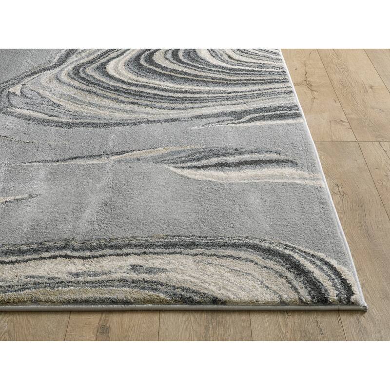 Domani Novelle Abstract Marble Area Rug