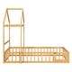 preview thumbnail 4 of 7, Twin Size Wooden Children's Bed Platform Bed with Detachable Headboard and Integrated Clothes Drying Rack