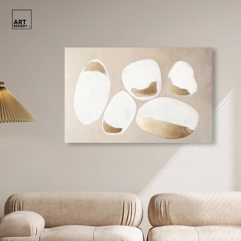 Gilded Cairn II Canvas by Art Remedy, Gallery Wrapped