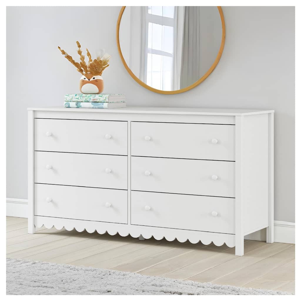 Signature Design by Ashley Hallityn Matte White 6-drawer Dresser