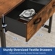 preview thumbnail 17 of 17, Moasis Small Computer Desk with Fabric Drawers and Monitor Stand