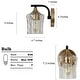 preview thumbnail 15 of 36, Modern Black Gold Bathroom Vanity Light Hammered Glass Wall Sconces Lamps with 1/2/3/4 Lights