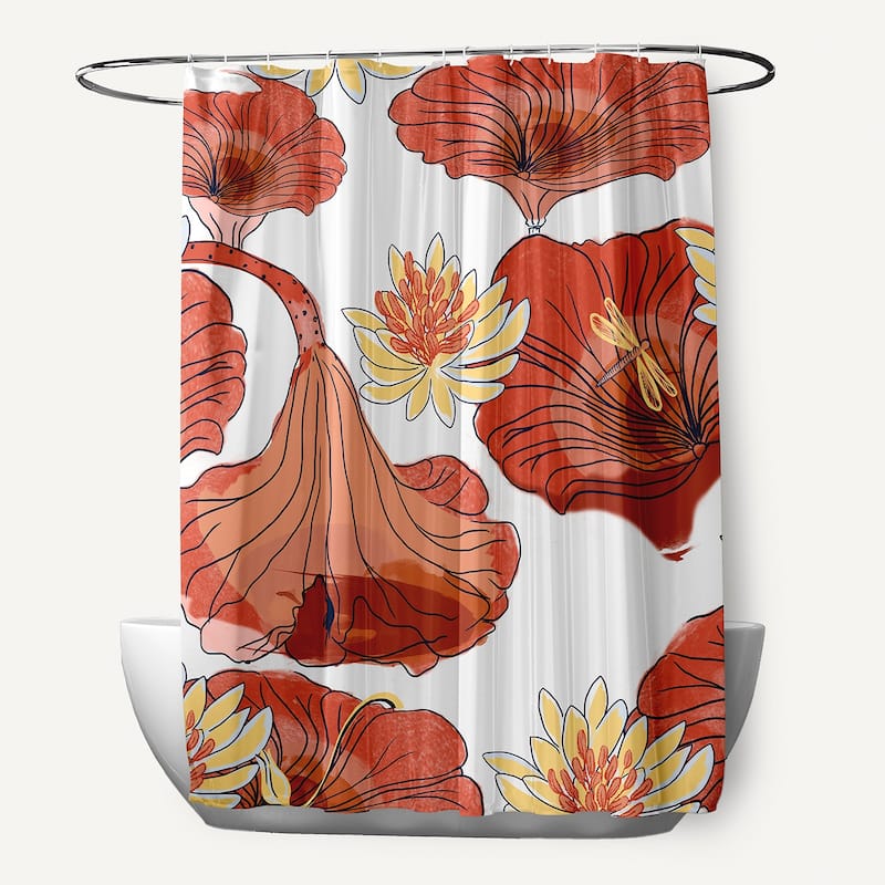 Lotokoi Shower Curtain - Orange