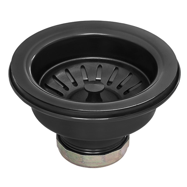 Ruvati Kitchen Sink Strainer Drain Assembly Gunmetal Black Stainless