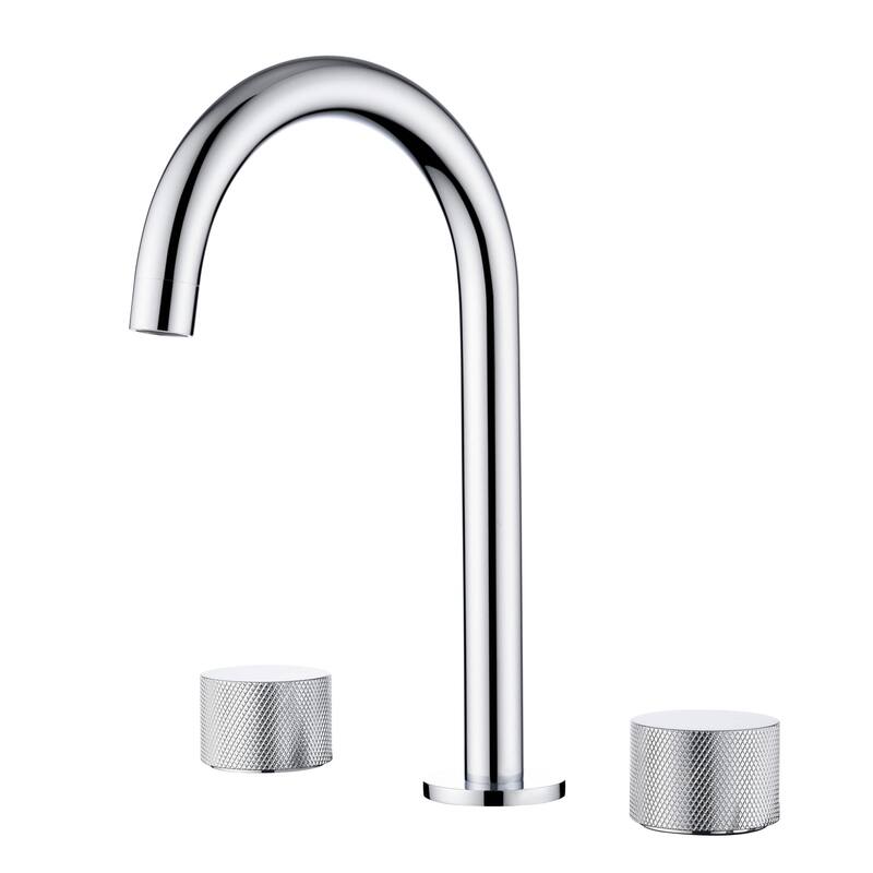 Circular X 8" Bathroom Sink Widespread Faucet with Drain Assembly