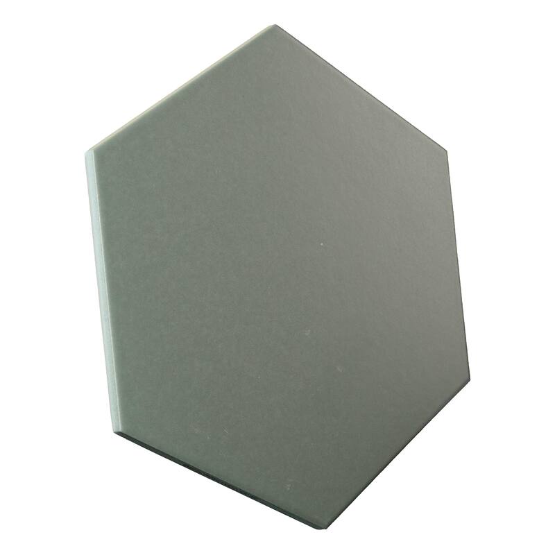 Merola Tile Textile Basic Hex Moss 8-5/8" x 9-7/8" Porcelain Floor and Wall Tile