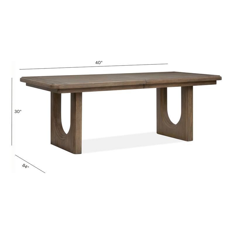 Magnussen Home Westbourne Dark Umber Extendable Trestle Dining Table - 40''W x 84''D x 30''H