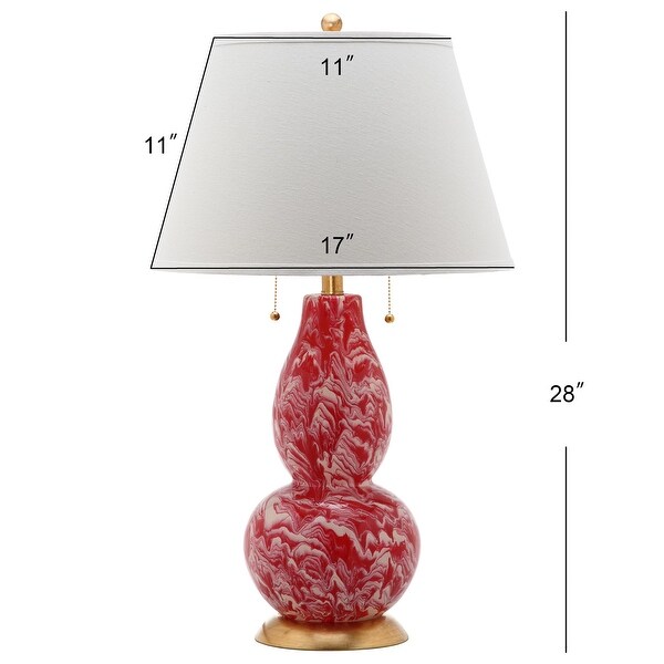 red and white lamp