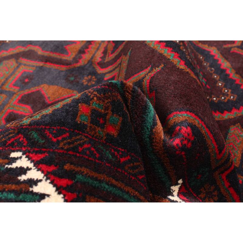 ECARPETGALLERY Hand-knotted Teimani Dark Navy Wool Rug - 3'7 x 6'7