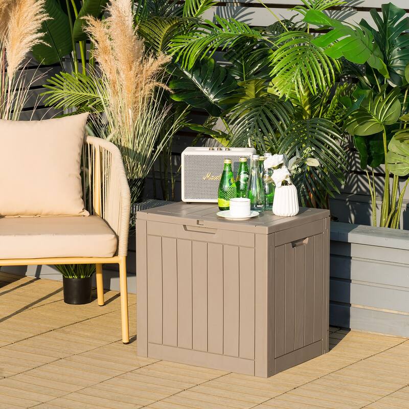 Costway 30 Gallon Deck Box Storage Container Seating Tools - See Details