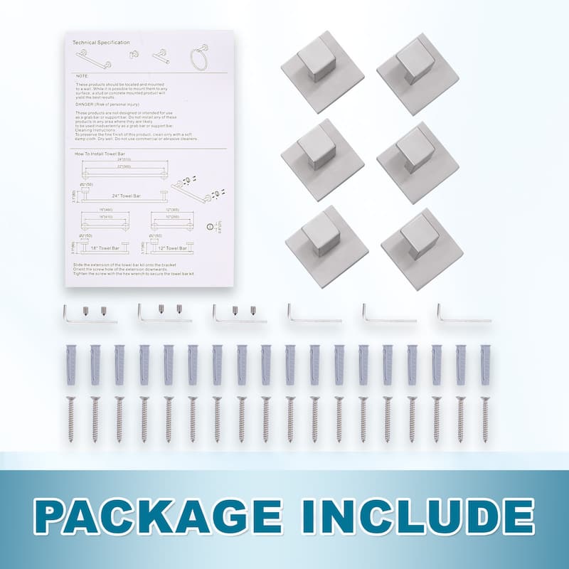 WOWOW J-Hook Wall Mount Robe/Towel Hook 6PCS