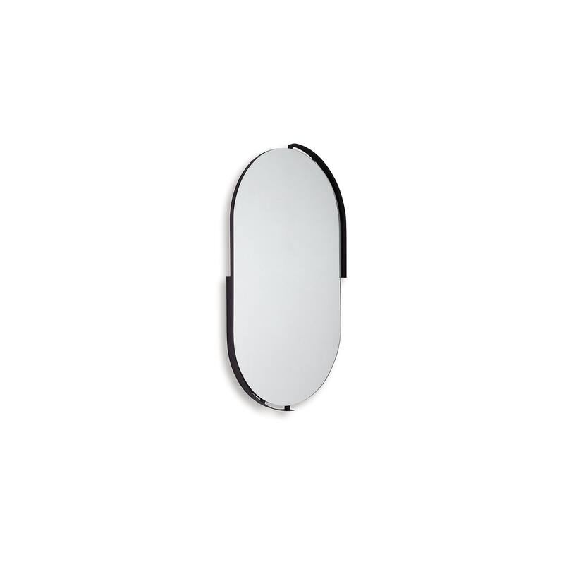 Signature Design by Ashley Valkings Black Accent Mirror (Set of 2) - 24" W x 1.5" D x 40" H