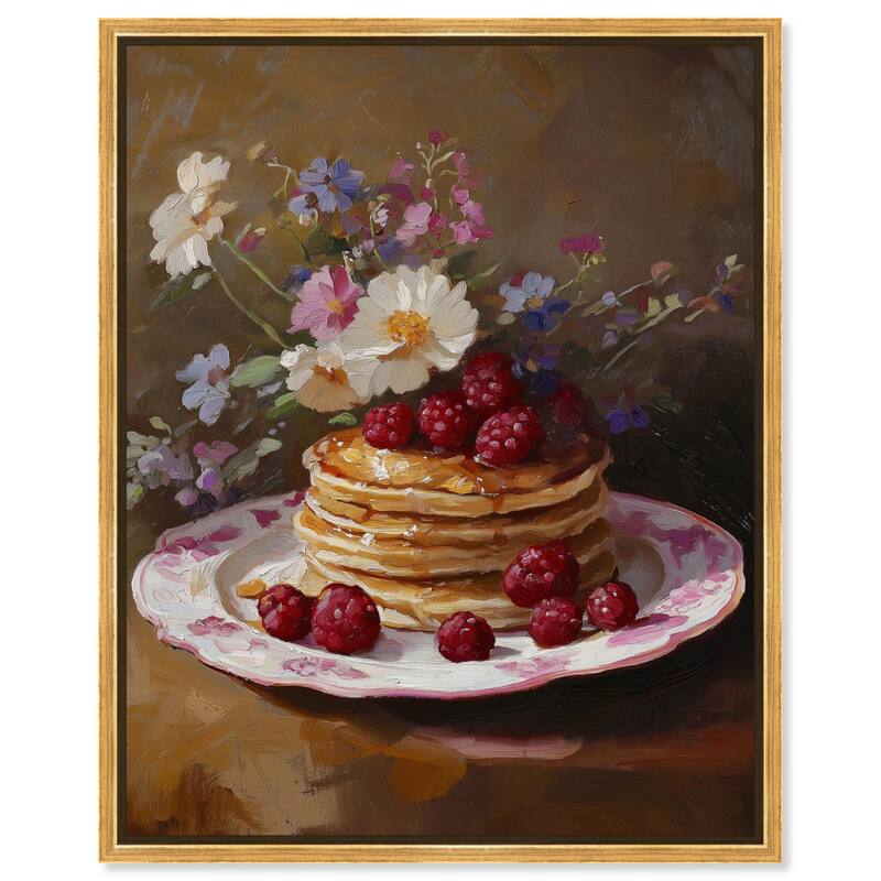 Raspberry Pancakes I Canvas by Art Remedy - 20" x 24" - Gold
