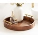 preview thumbnail 17 of 89, Kate and Laurel Lipton Round Decorative Tray with Metal Handles