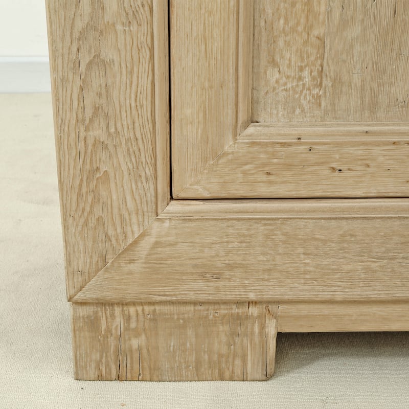 Artissance 53" W Rectangle Weathered Natural Wood Two Door Storage Cabinet, Indoor Furniture