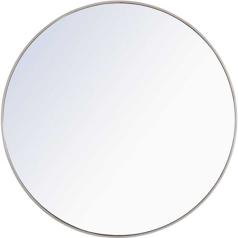 Elegant Lighting Eternity 42" Diameter Circular Beveled Metal Framed - Silver