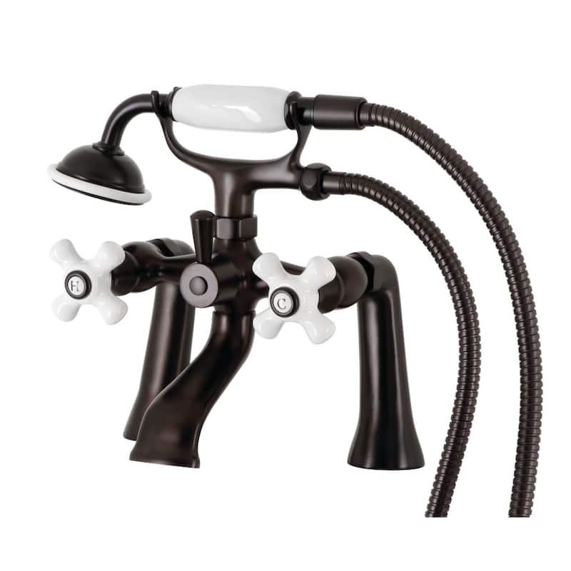 Kingston Brass KS268PX Kingston Deck Mounted 6-1/16" Tub Filler with
