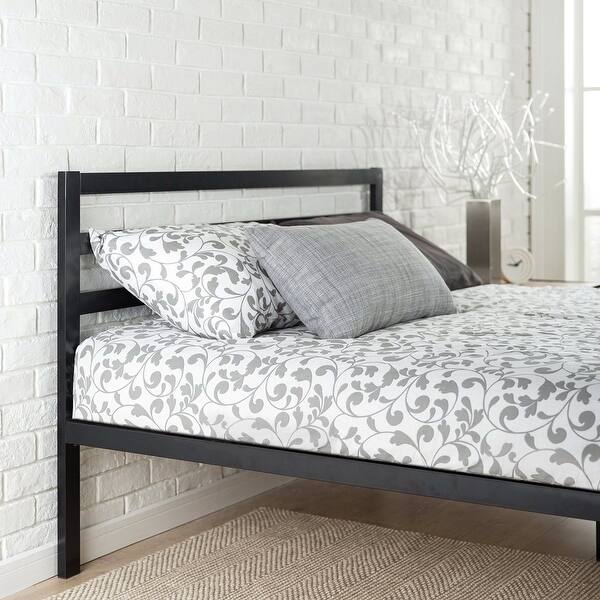 Twin Modern Metal Platform Bed Frame With Headboard And Wood Slats On Sale Overstock 29063096